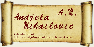 Anđela Mihailović vizit kartica